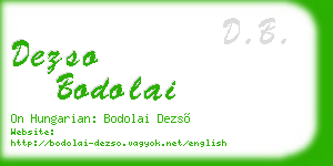 dezso bodolai business card